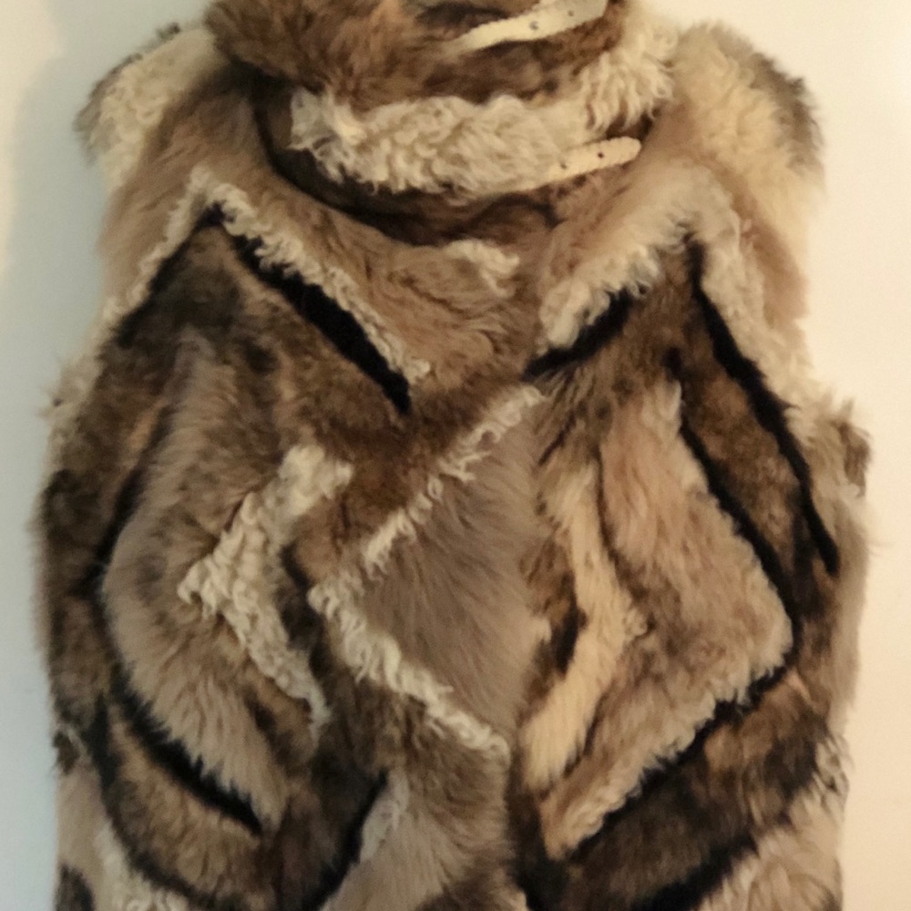 NWT! $6500 Ralph Lauren Purple Label Collection Shearling Fur Vest, Sz Large - Picture 3 of 15